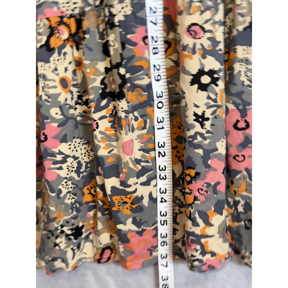 Natural Life Floral Tiered Tunic Dress XL Multicolor Boho Flowy Henley READ! - Picture 9 of 10